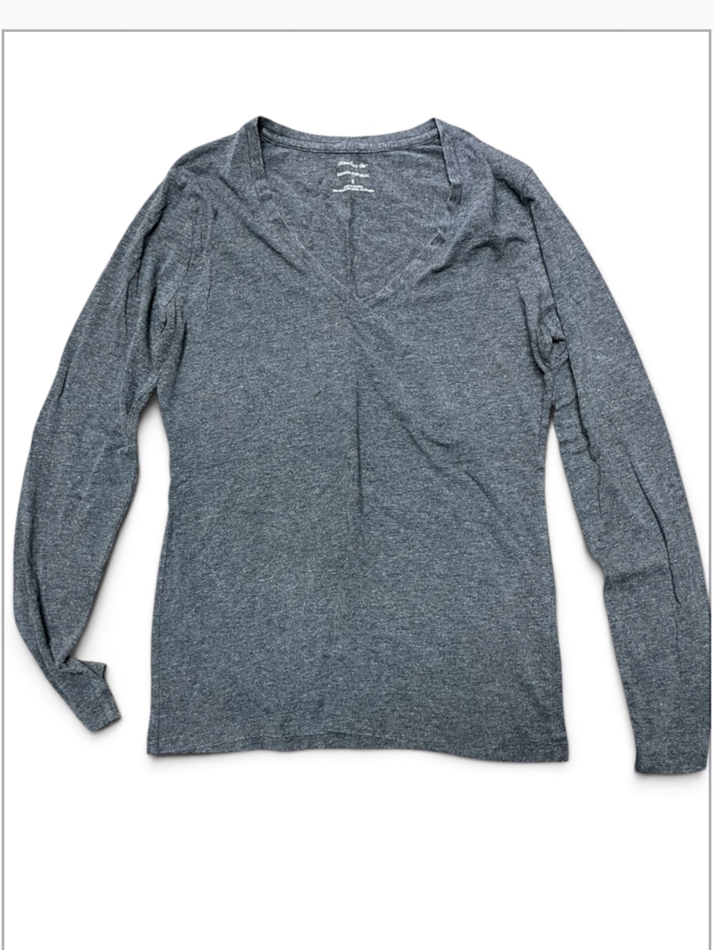 Like New Banana Republic Charcoal V-Neck Lightweight Sweater